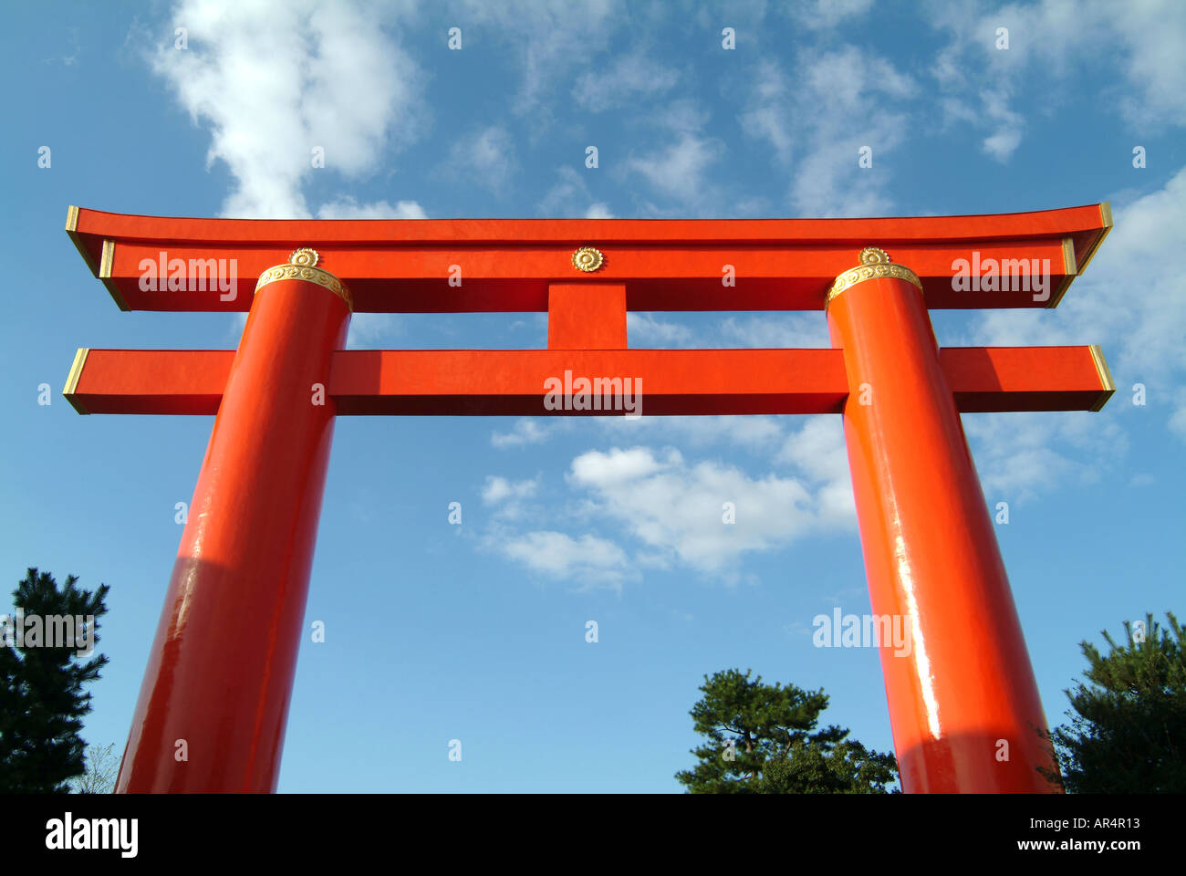 Heian Shrine torii gate Kyoto Japan Stock Photo - Alamy