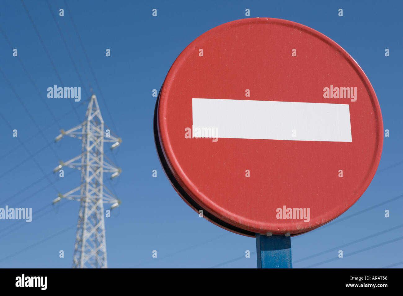 Traffic sign showing No Entry Stock Photo