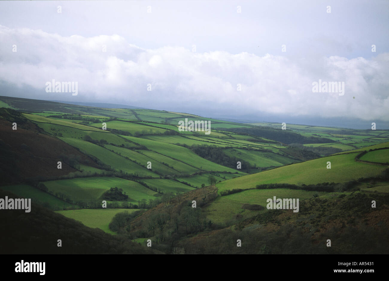 Scenic view of County Gate on the Devon and Somerset Border England