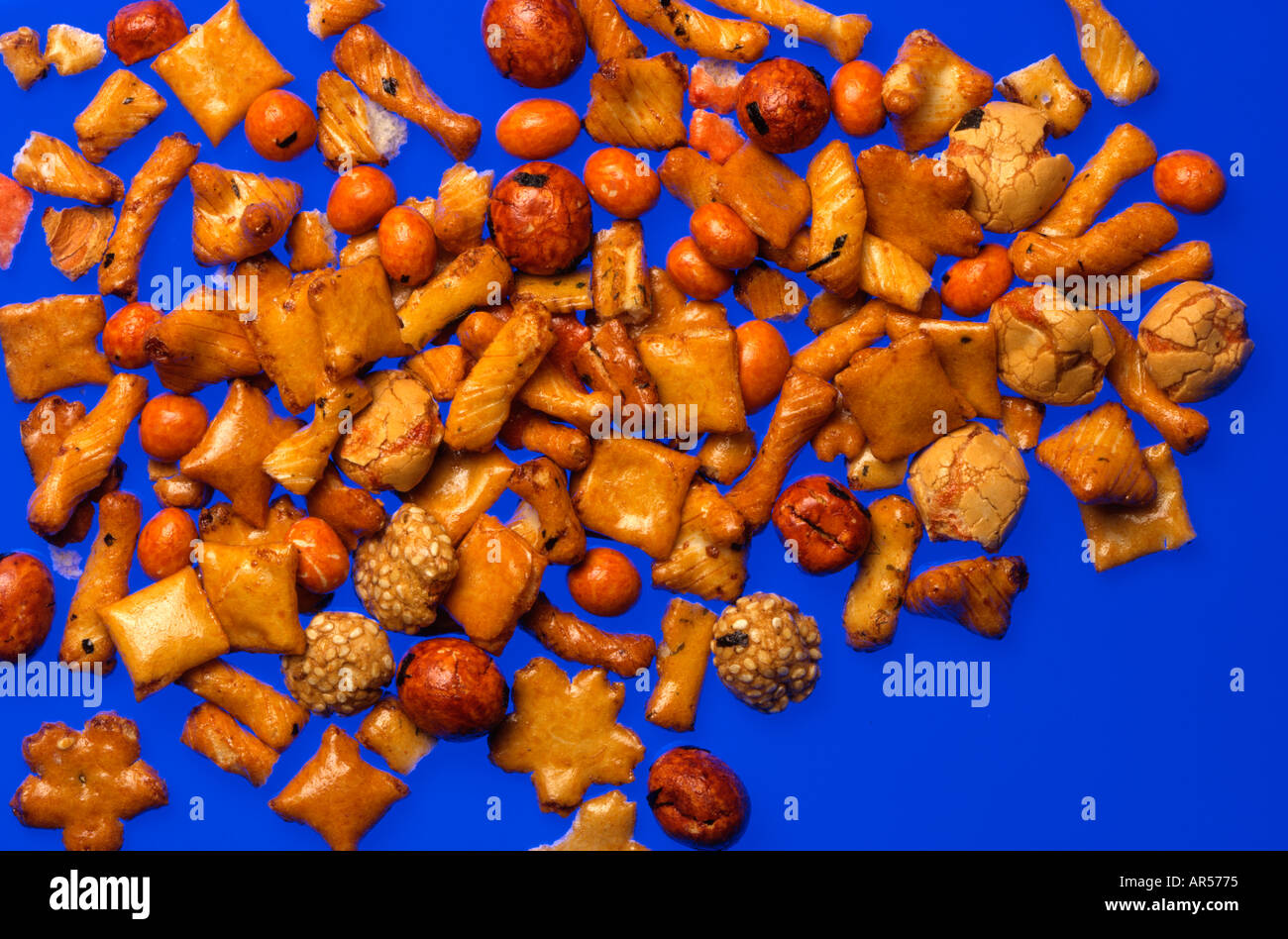 Japanese rice crackers snacks Stock Photo Alamy
