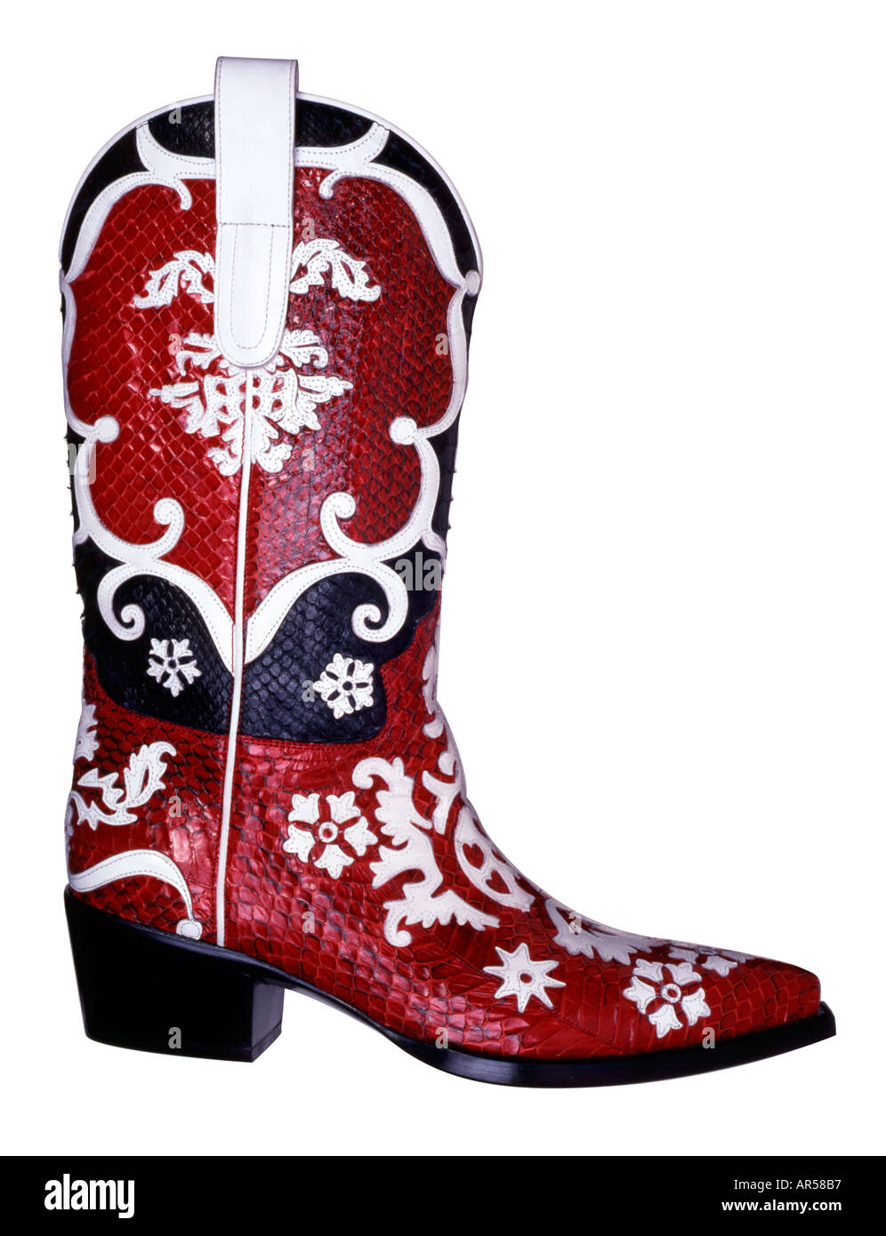 red and white cowboy boots