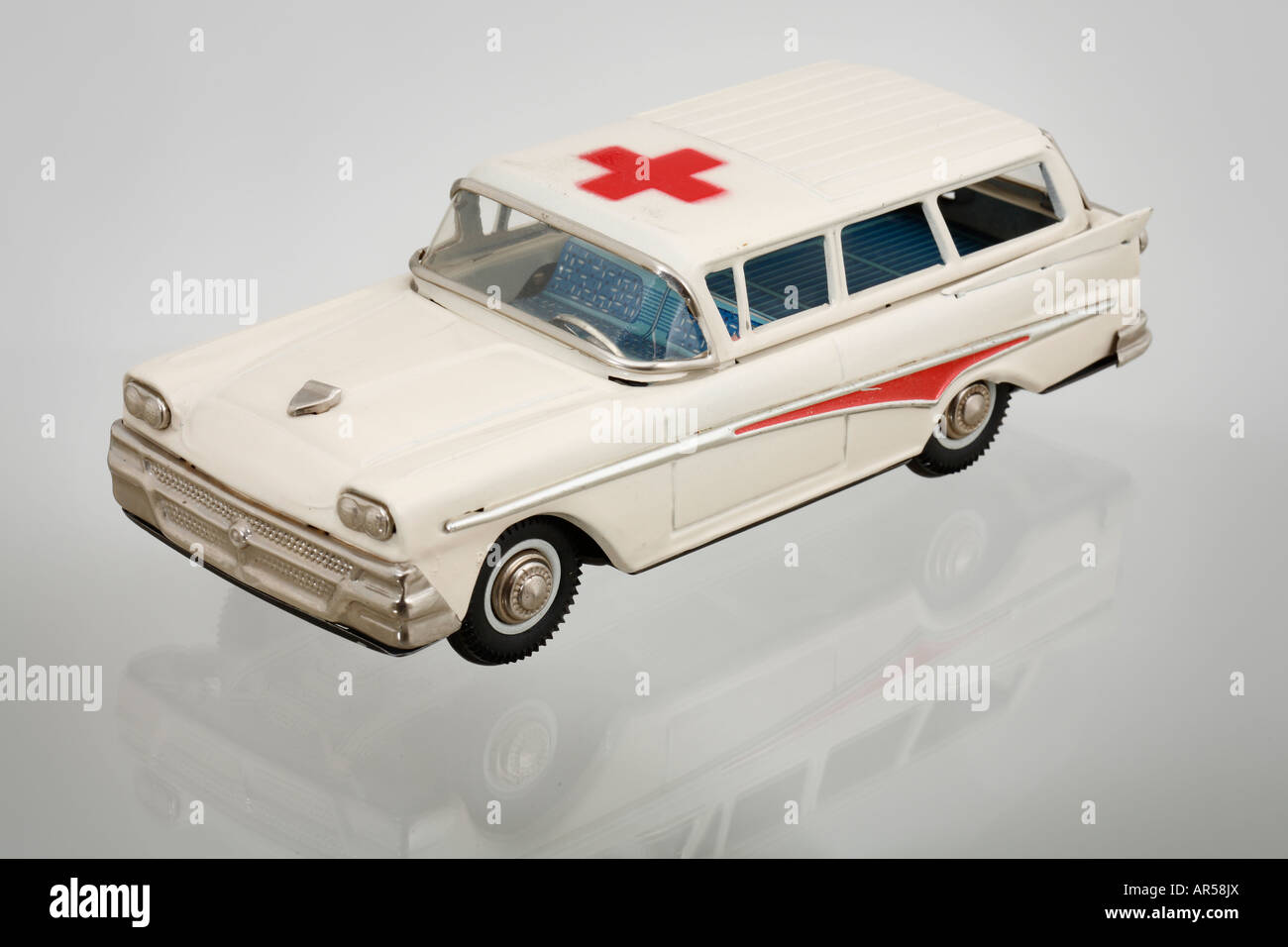 Vintage Toy Ambulance Stock Photo