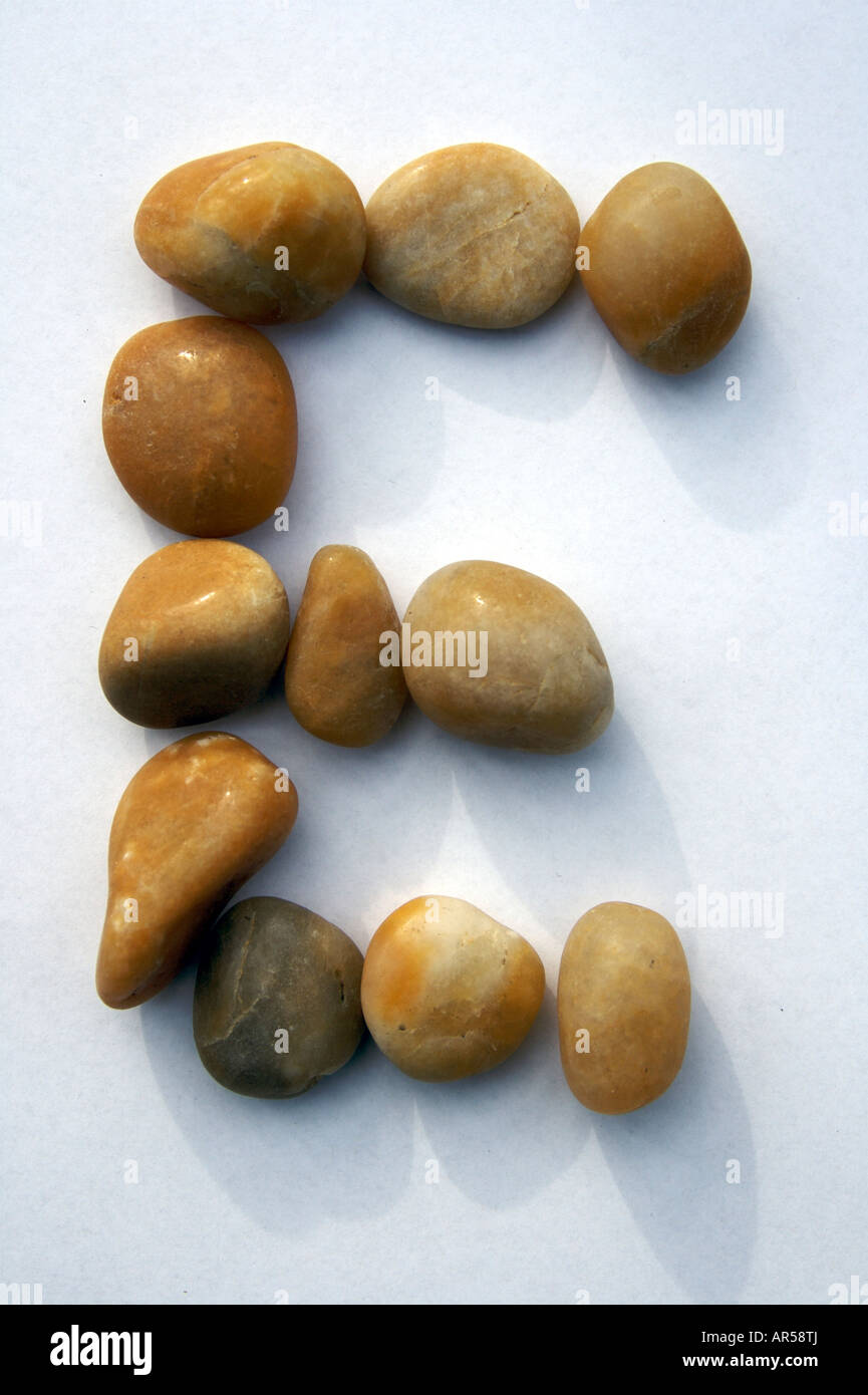 Stone Alphabet Letter E Stock Photo