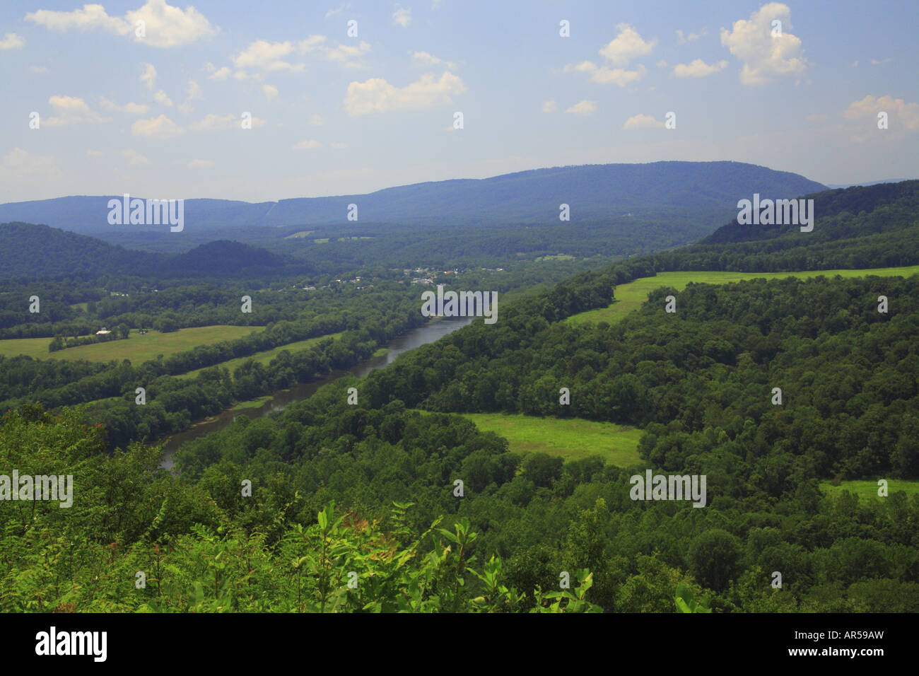 Potomac River Overlook, Great Cacapon, West Virginia, USA Stock Photo