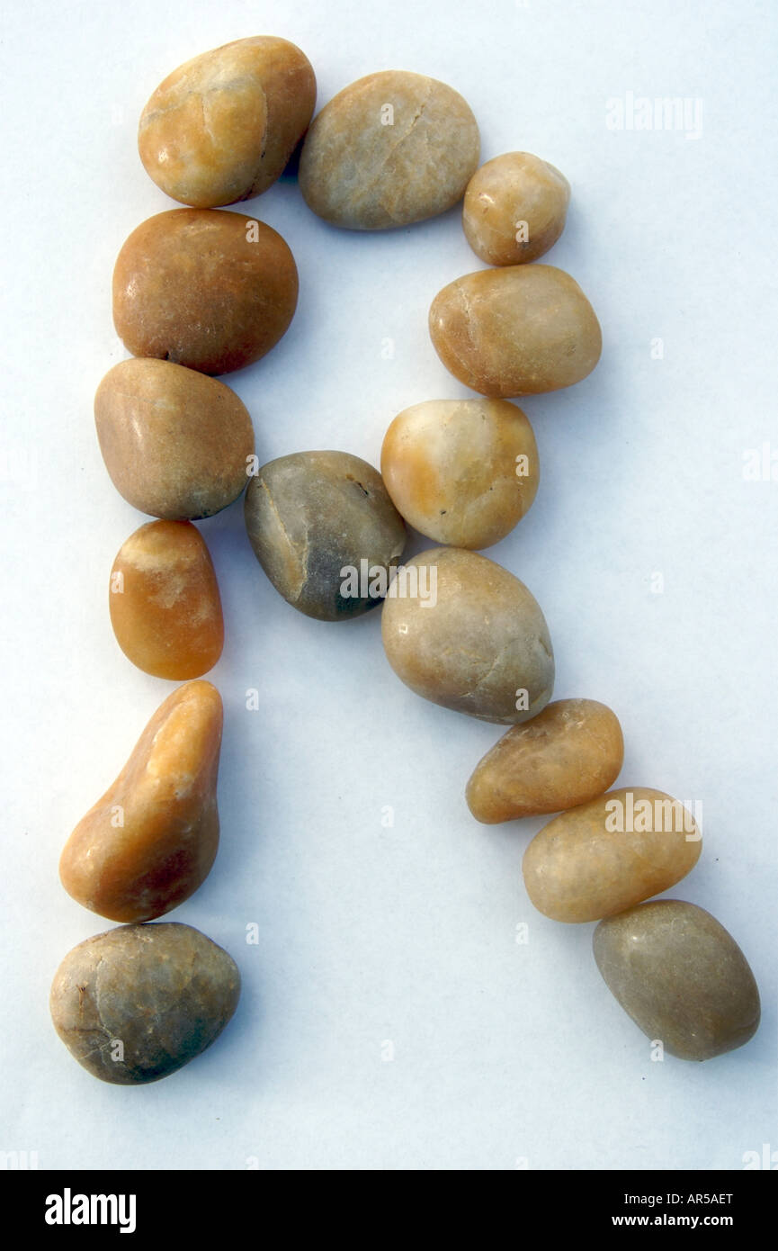 Stone Alphabet Letter R Stock Photo