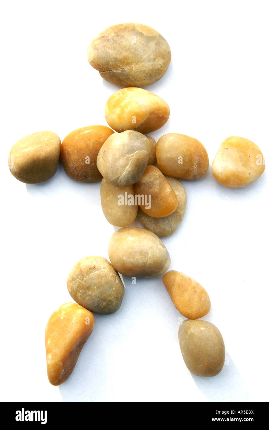 Stone Alphabet Person Stock Photo