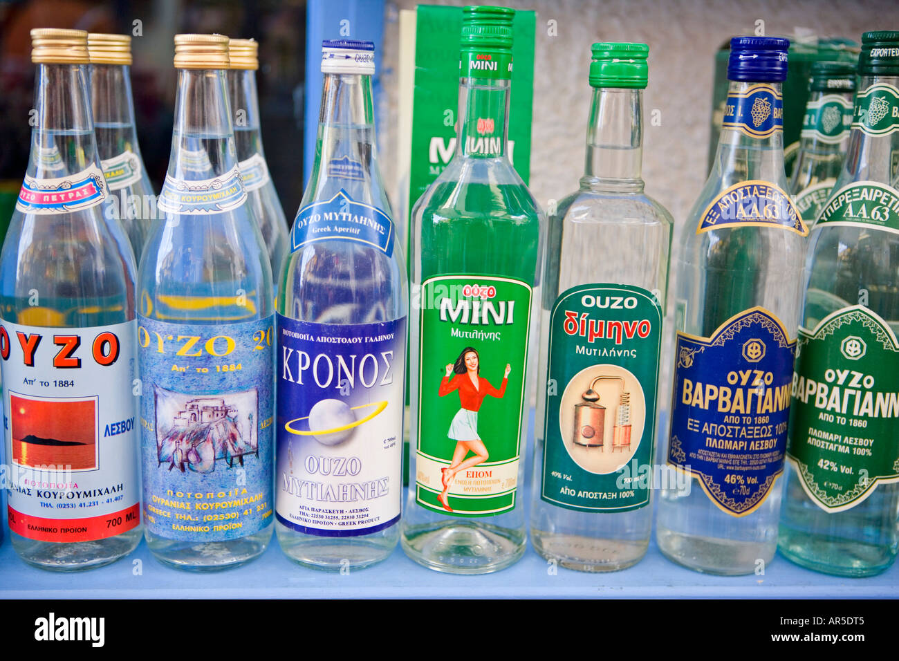 Ouzo In Greece Stock Photo Alamy