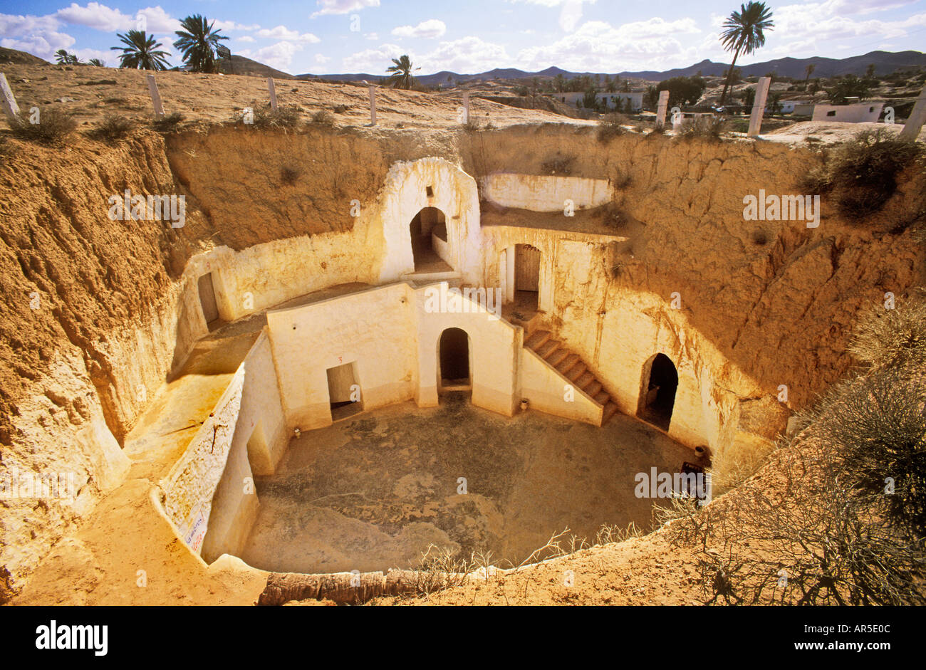 Underground dwellings Matmata Tunisia Stock Photo