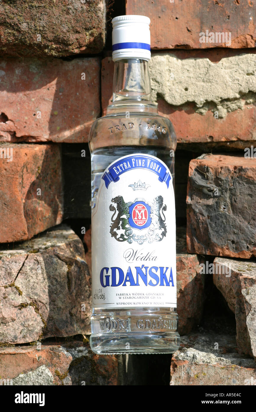 Bottles of genuine Polish vodka Stock Photo Alamy