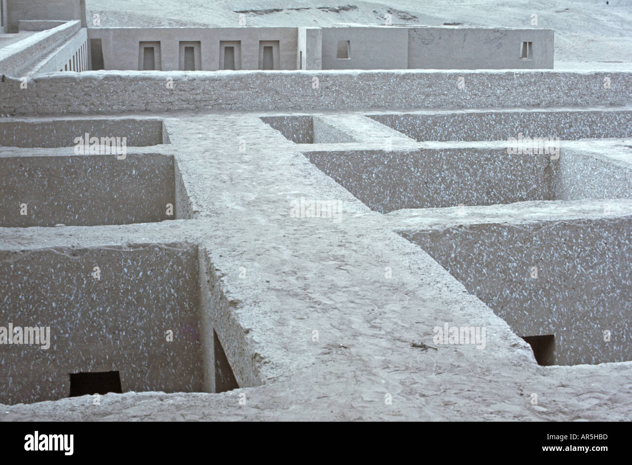 View of the top of Pachacamac, an Incan structure Stock Photo - Alamy