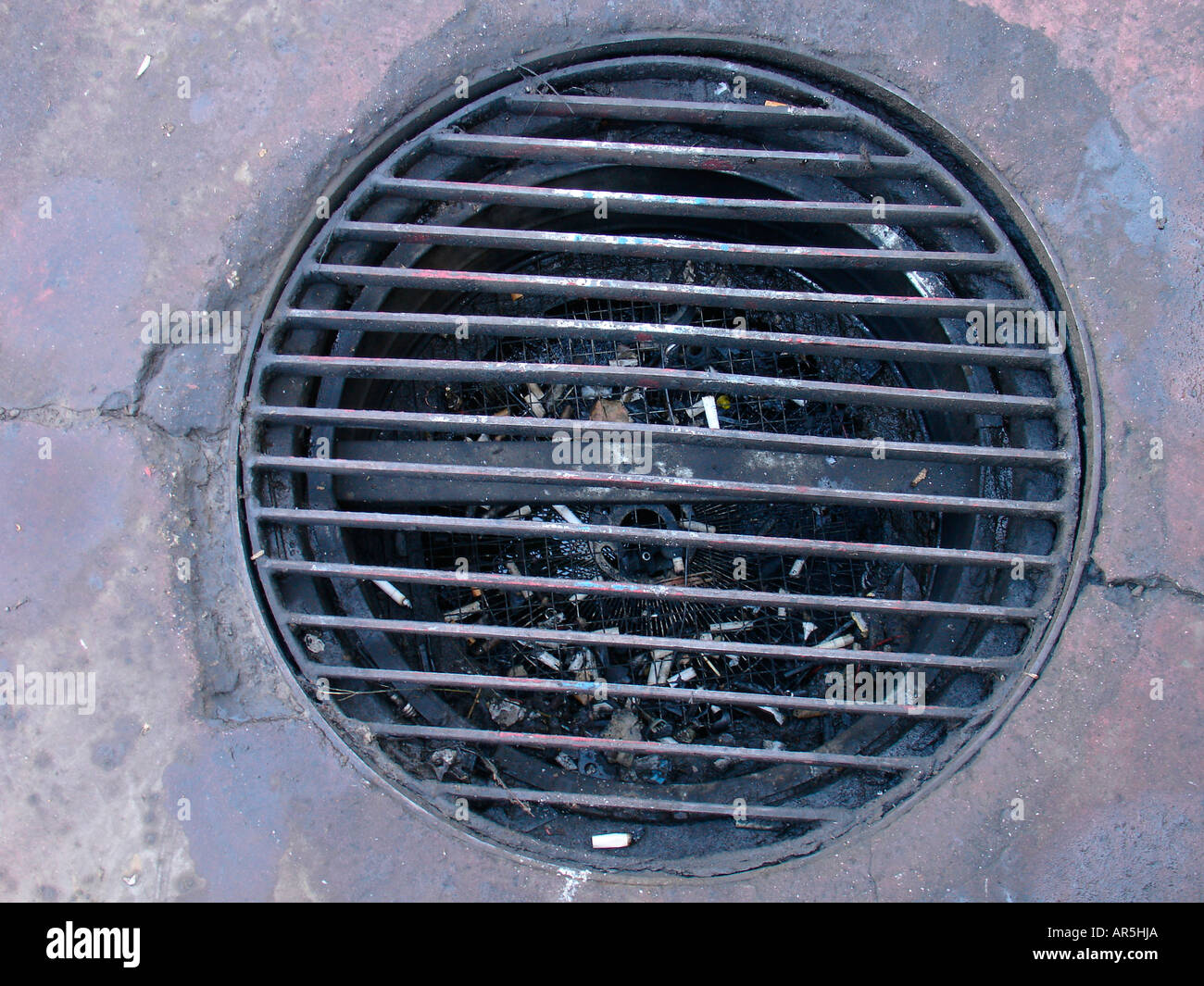 Sewage drain Stock Photo
