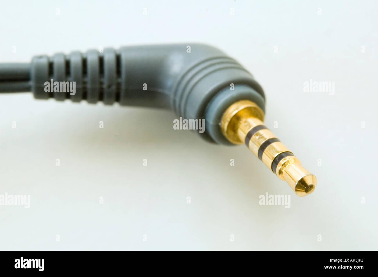 Gilded audio jack plug connector Stock Photo Alamy