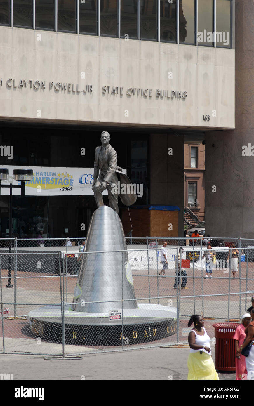 Adam Clayton Powell Jr Statue Harlem New York Usa Stock Photo Alamy