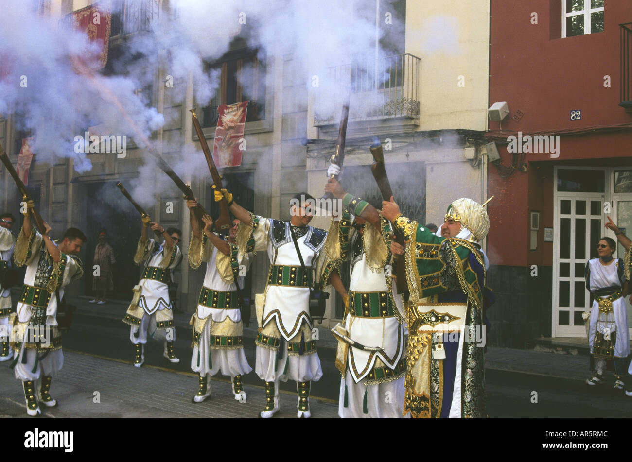 Moors and Christians Festival, Ontinyent, Province Valencia, Spain Stock Photo