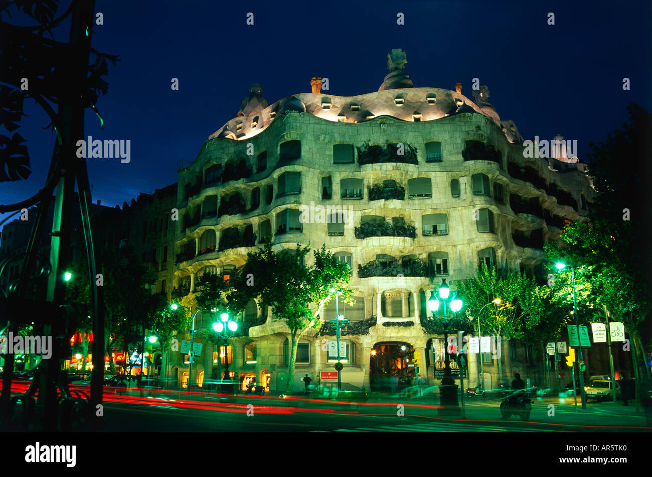 Casa Mila, Architect Antonio Gaudi, Barcelona, Catalonia, Spain Stock Photo