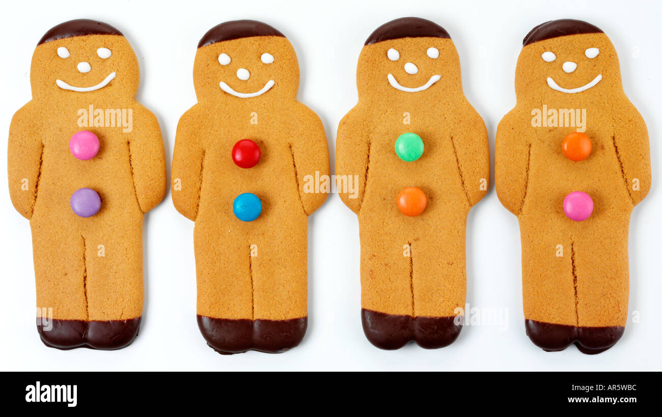 FOUR GINGERBREAD MEN Stock Photo Alamy