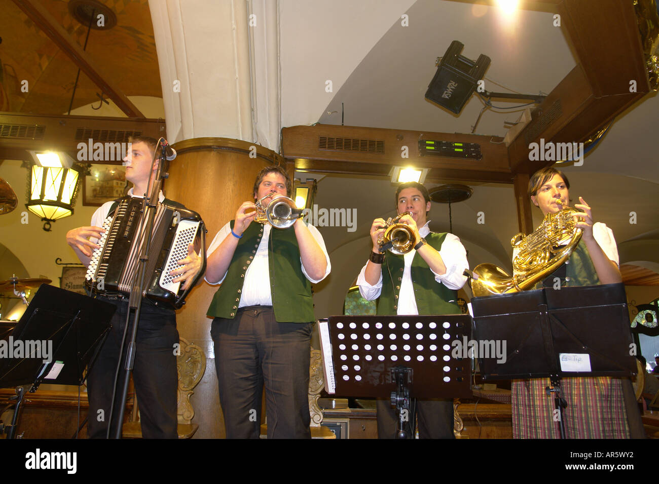 Germany Bavaria Munich Hofbräuhaus Beer Hall Stock Photo