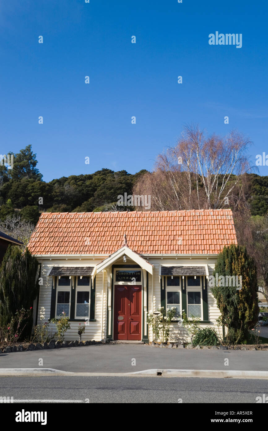 Coronation Library 1875 tiny historic colonial wooden clapboard