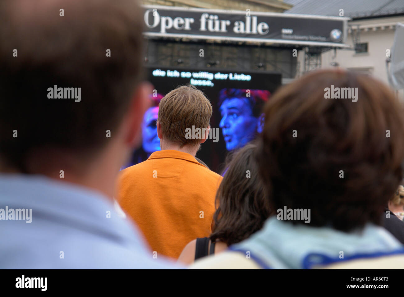 Open air concert in Munich Bavaria Germany Stock Photo