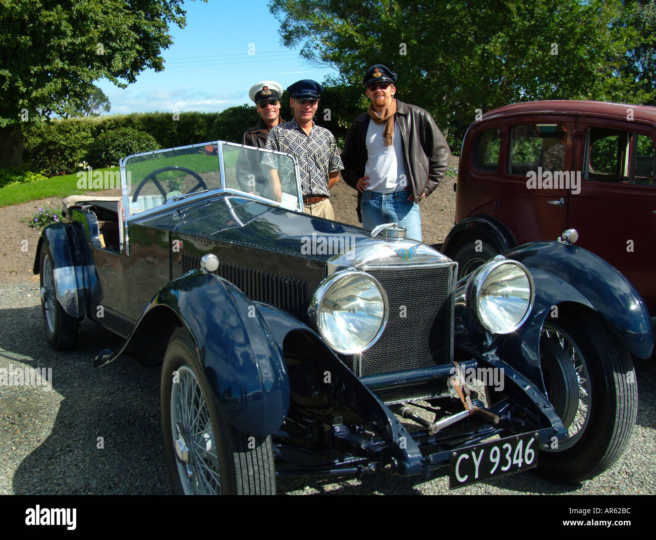 Vintage car classic cars Hawkes bay rally New Zealand Stock Photo Alamy