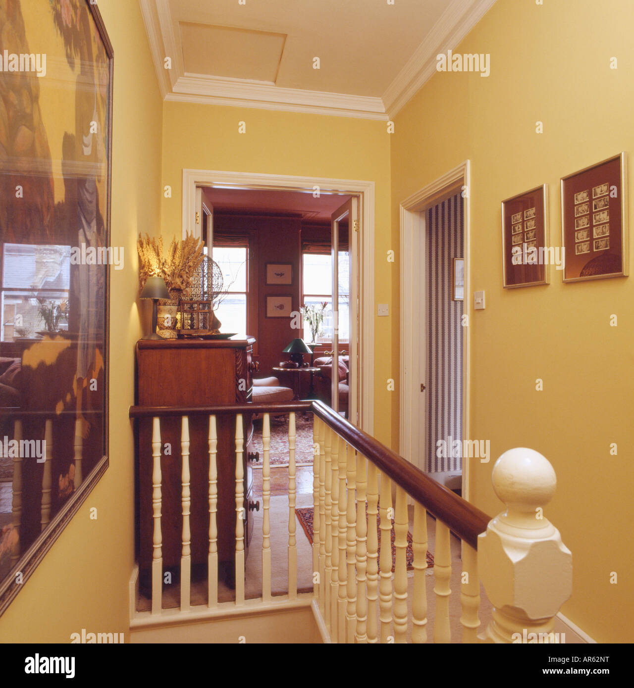 Interiors yellow landings traditional hi-res stock photography and ...