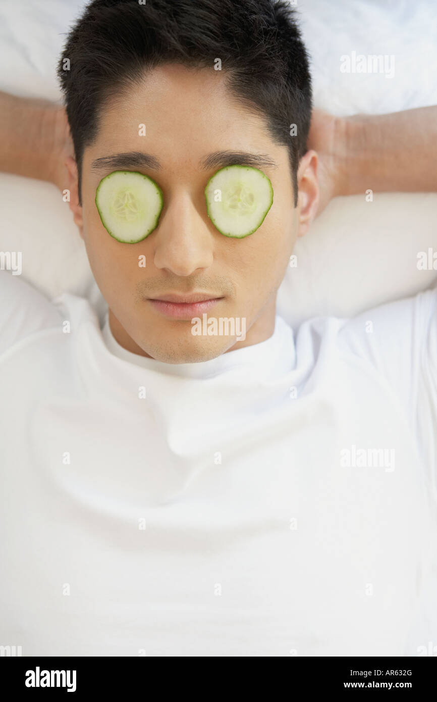 Cucumber eyes man hires stock photography and images Alamy