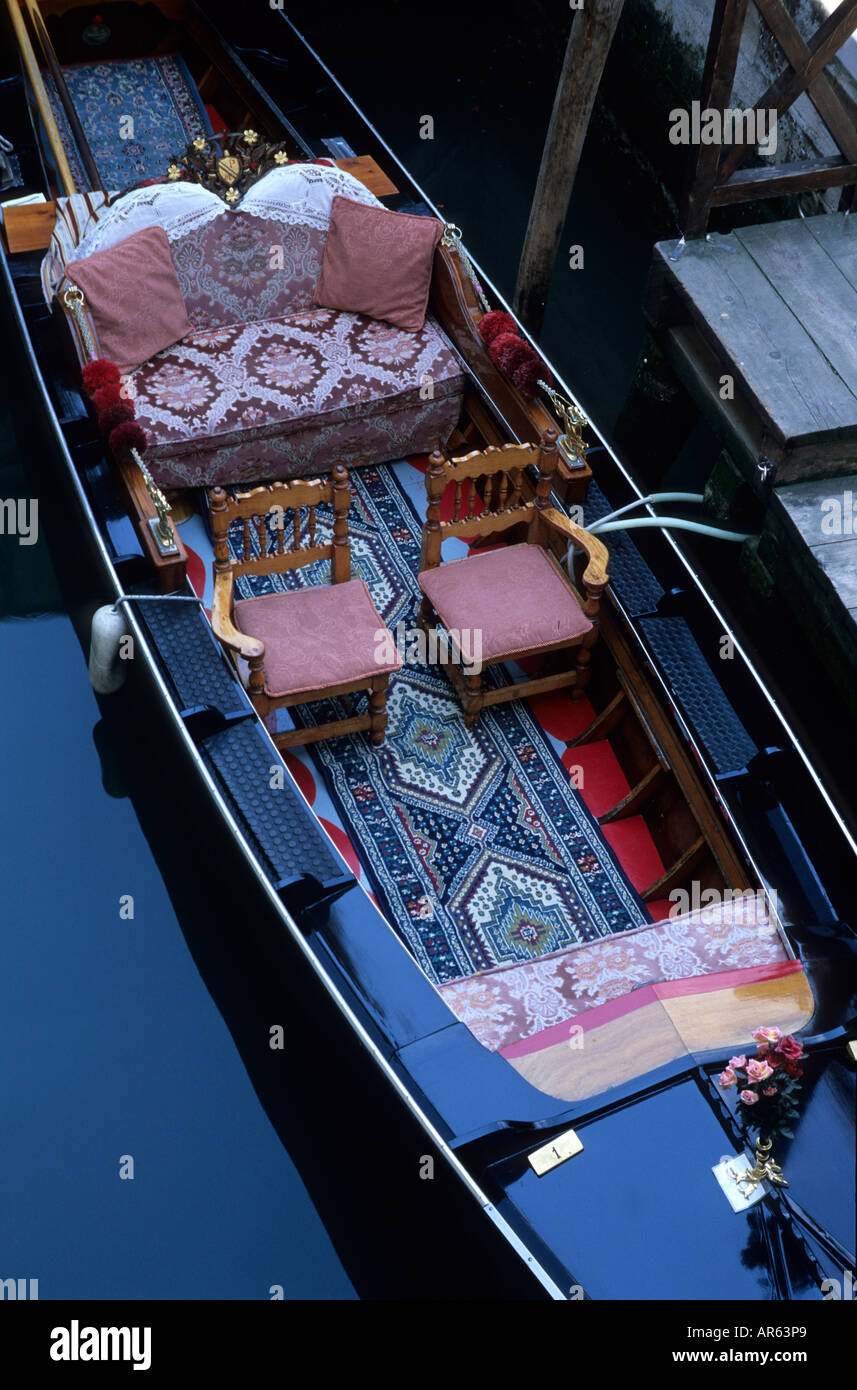 Splendid gondola in detail, Venezia, Italy Stock Photo