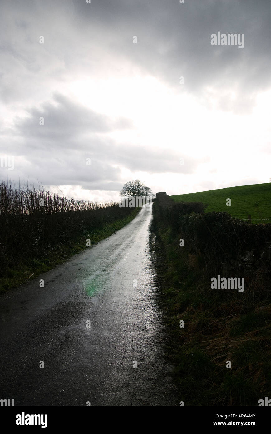 Wet, stormy road hi-res stock photography and images - Alamy