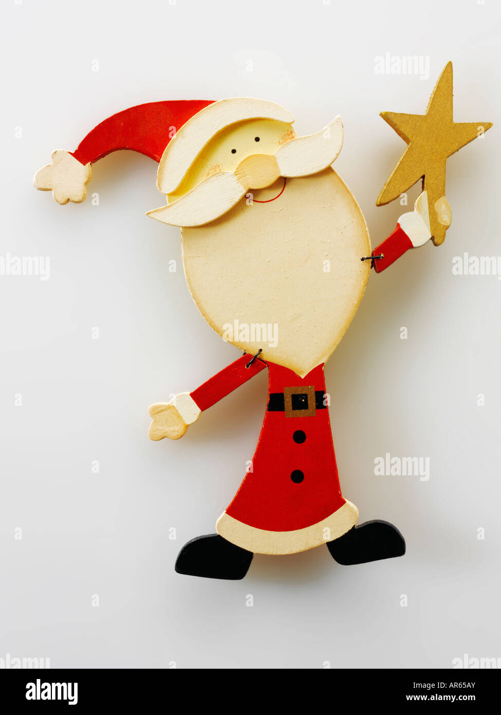 festive wooden 'father Christmas' Stock Photo