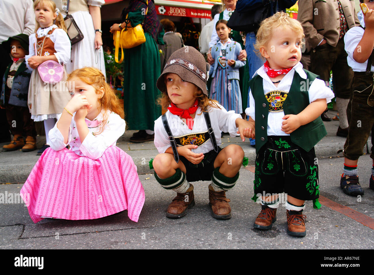 Europe Germany Munich Beer Festival Oktoberfest Colorful Traditional AR67NE 