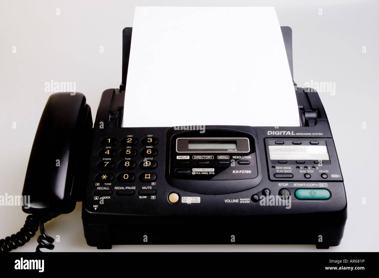 Fax phone answering machine Stock Photo Alamy