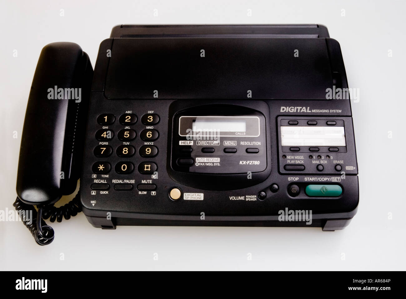 Fax phone answering machine Stock Photo Alamy