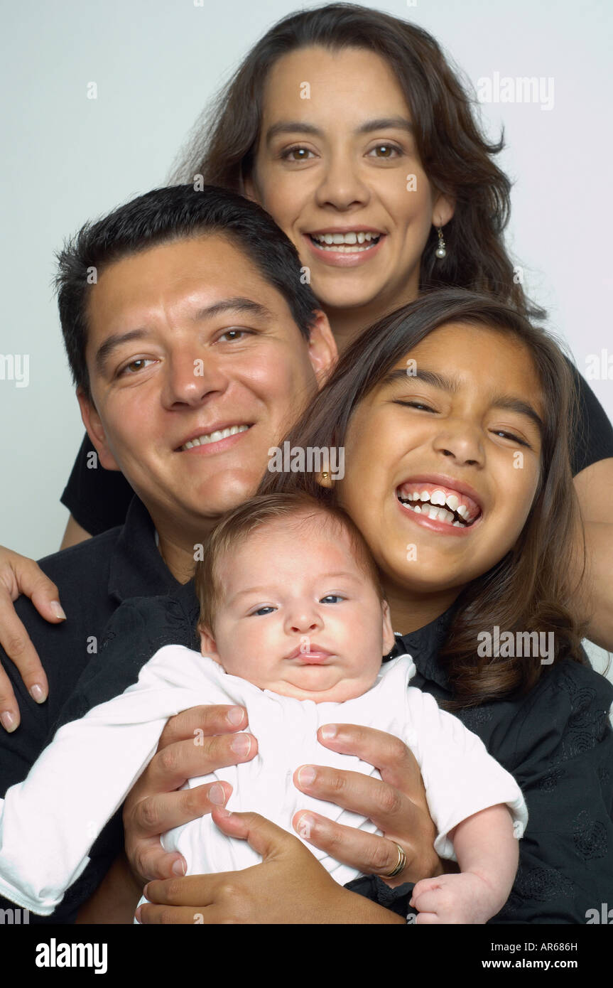 Portrait of Hispanic family Stock Photo Alamy