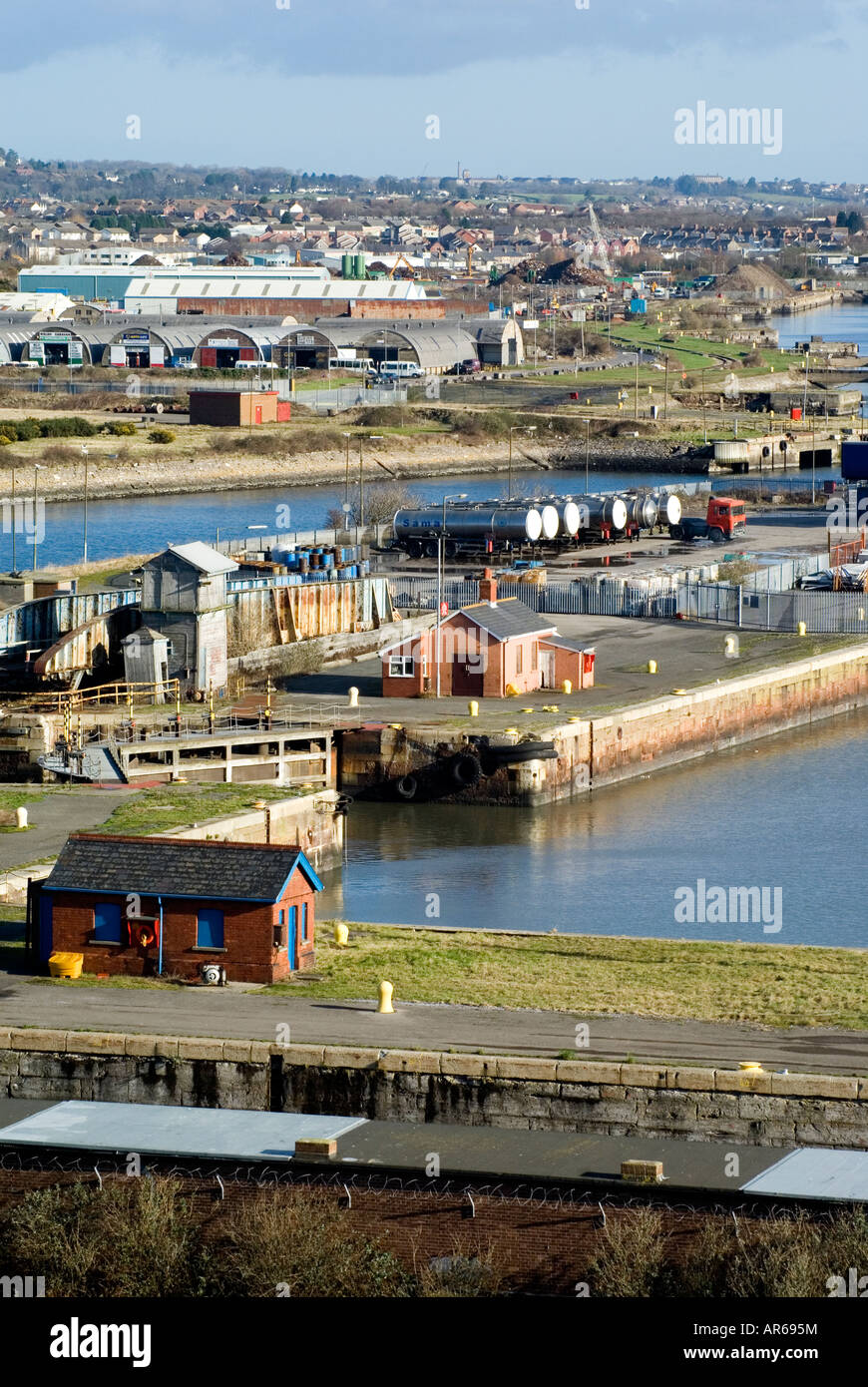 barry docks vale of glamorgan south wales Stock Photo