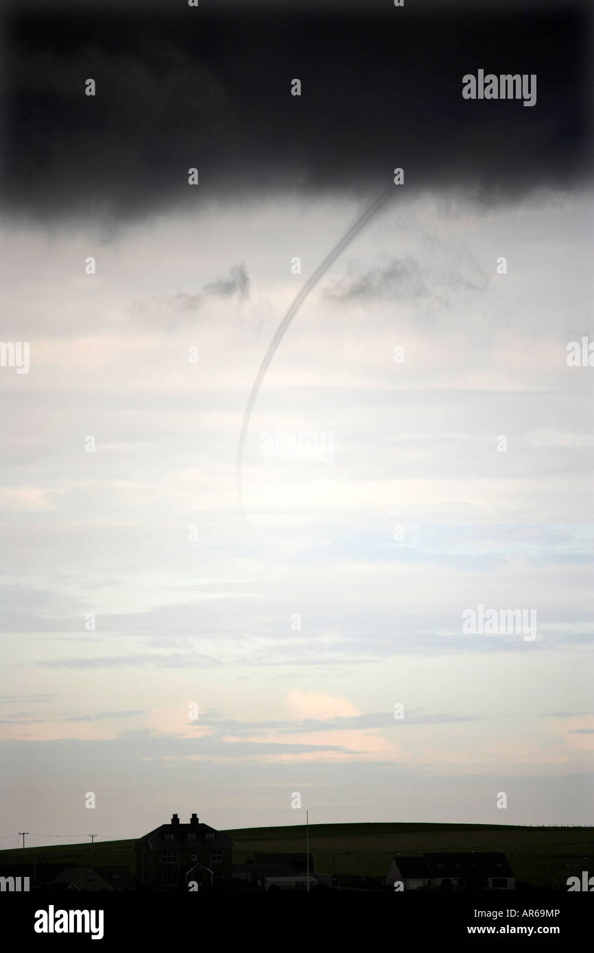 Tornado storm over house near Kirkwall Orkney Scotland UK Stock Photo