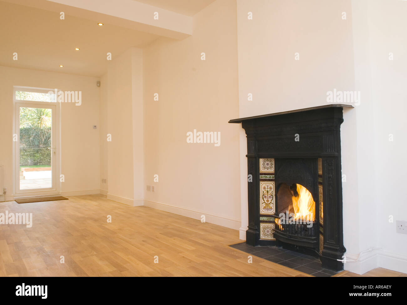 Interior refurbished modern interior Edwardian home. SW London Stock Photo