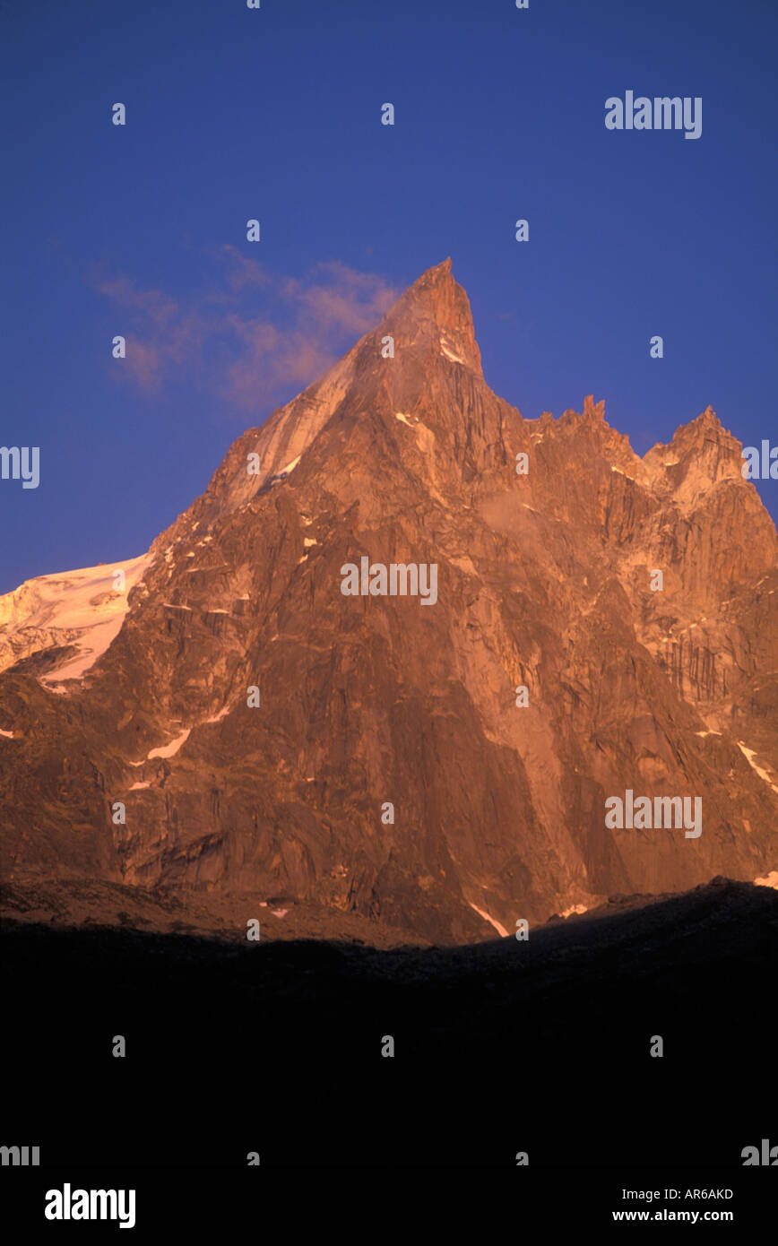 Rock spire, Mont Blanc Massif, Chamonix, France Stock Photo