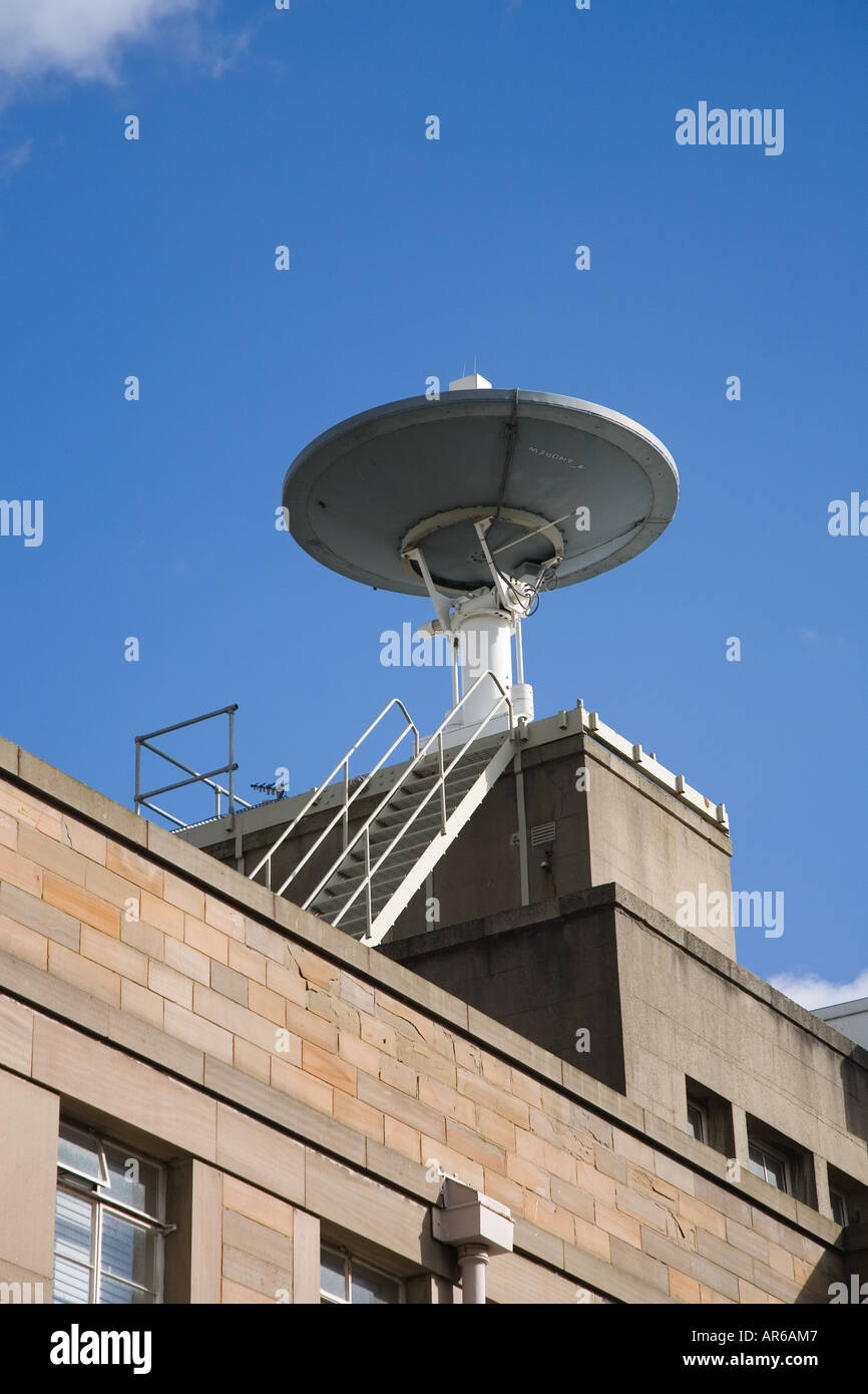 Communications Satellite dish, parabolic reflector, antennas, a curved