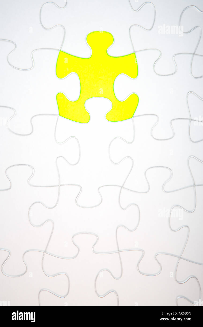 Jigsaw puzzle with missing piece Stock Photo