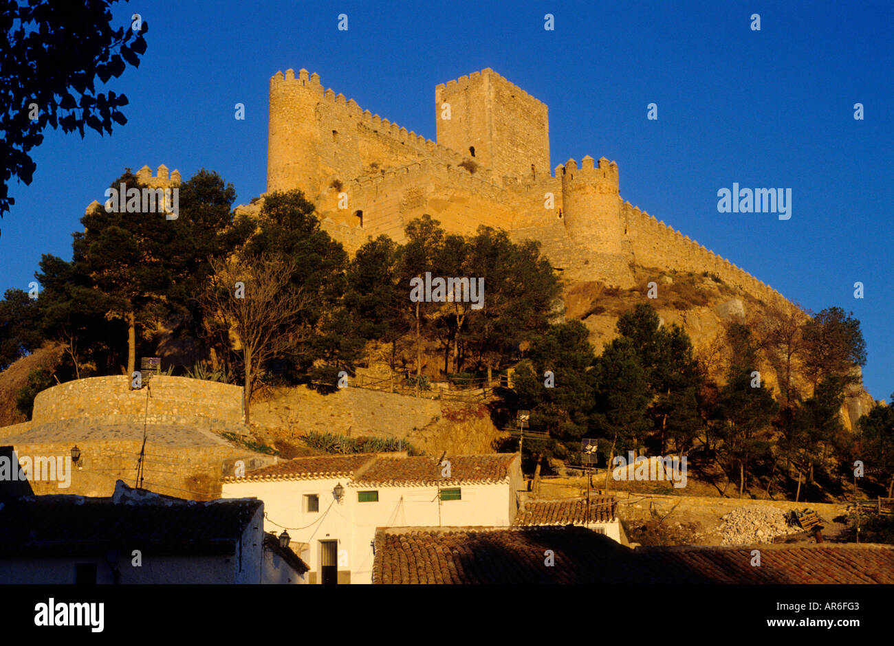 Medieval Castle Almansa Castile La Mancha Albacete Province Spain Stock Photo