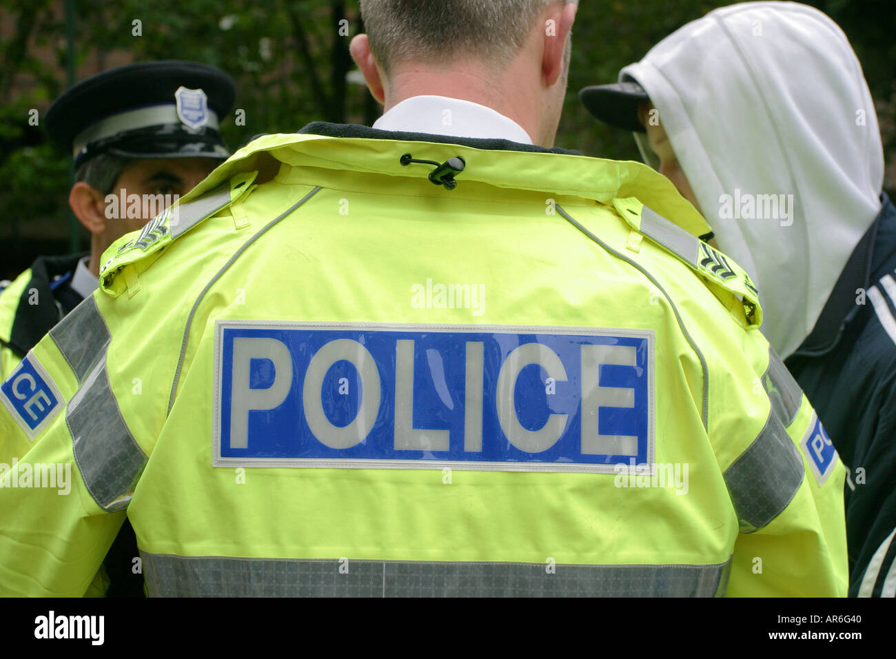 A Community Support Officer, a Police Officer and a teenager discuss