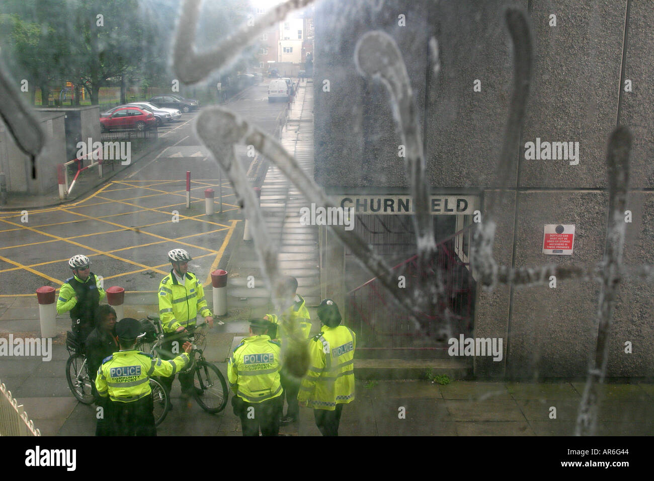Police meet to patrol an antisocial behaviour exclusion zone on a