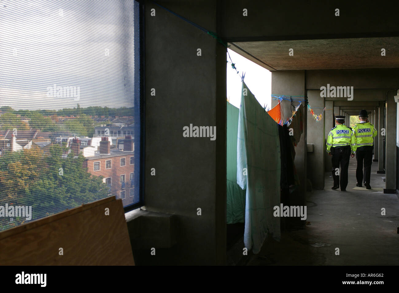 A Police Officer and a Community Support Officer during a patrol of a