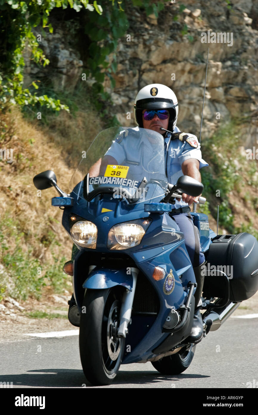 French motorcycle gendarme Stock Photo - Alamy