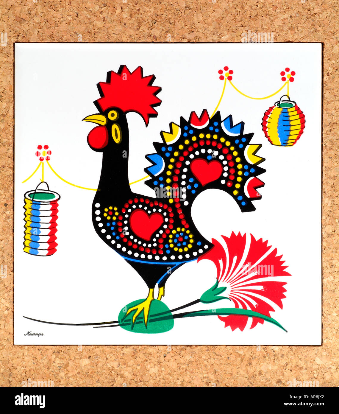 Portuguese Rooster Galo Barcelos Portuguese Good Luck Rooster Gft...