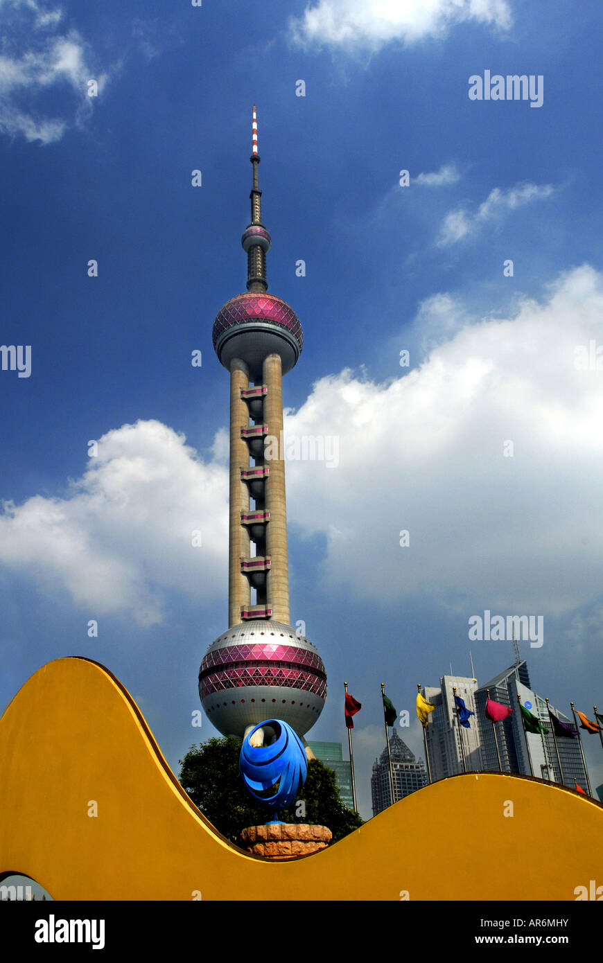 Shanghai Pudong Tower PR of China Stock Photo