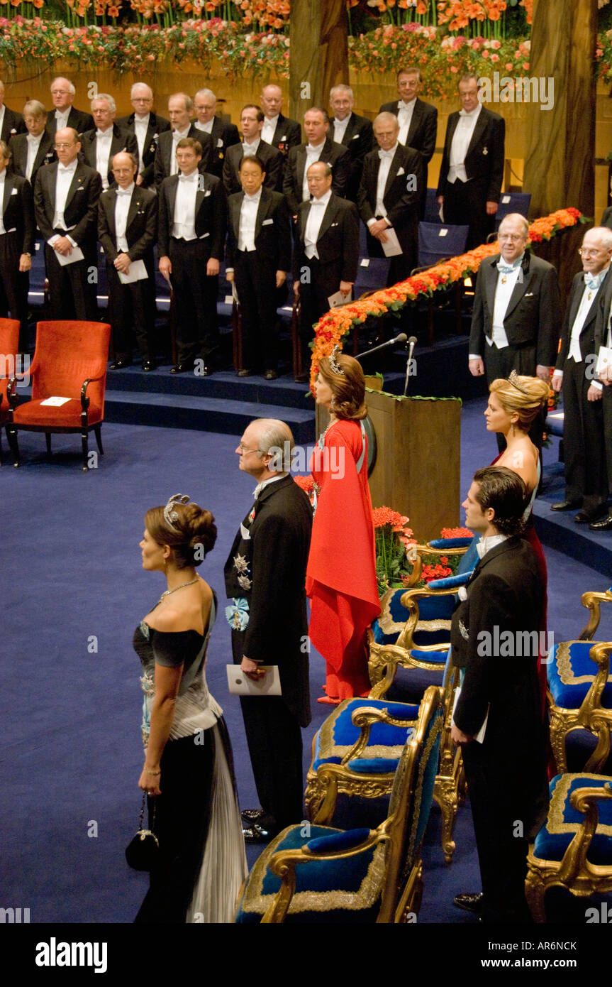The Nobel Prize Award Ceremony 2007 in The Stockholm Concert Hall in Sweden Stock Photo