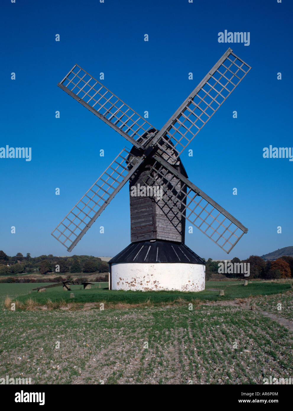 Pitstone windmill (NT) Buckinghamshire, UK. Stock Photo