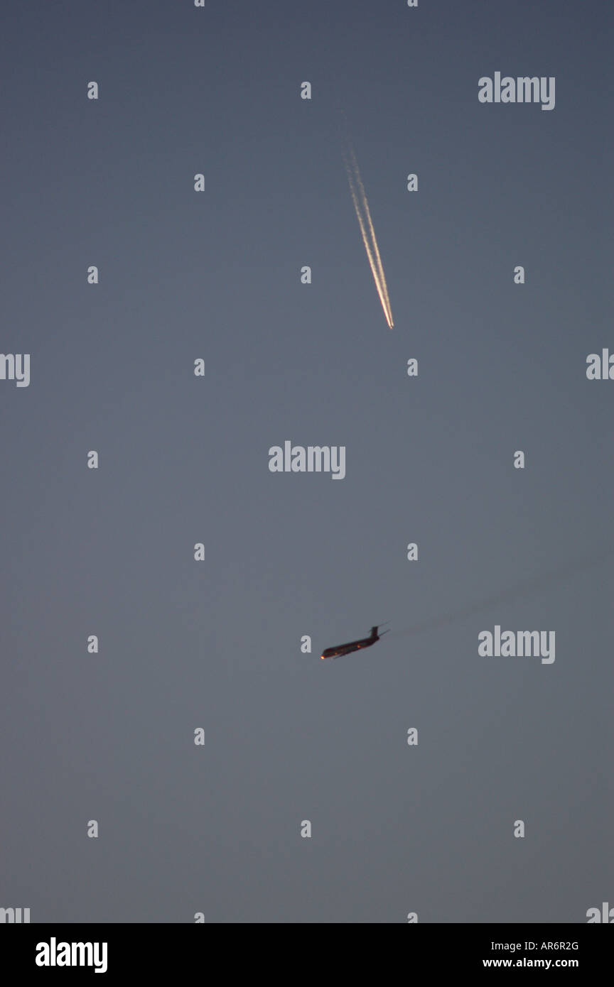 Planes in the sky Stock Photo - Alamy