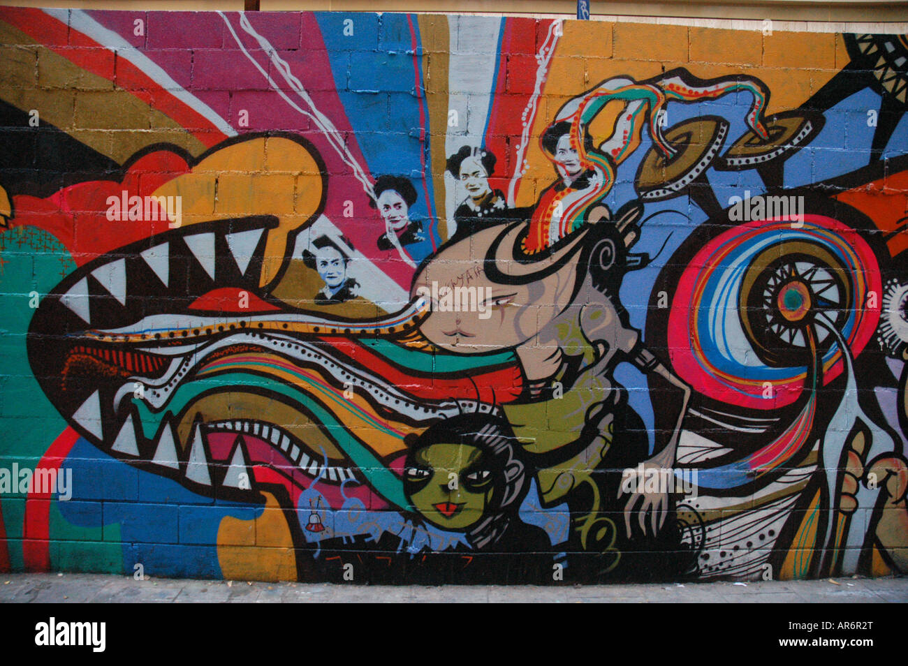 Graffiti Barcelona Stock Photo